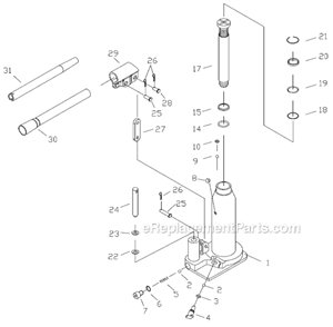 Page A Diagram and Parts List for JBJ-2  Jet Jack