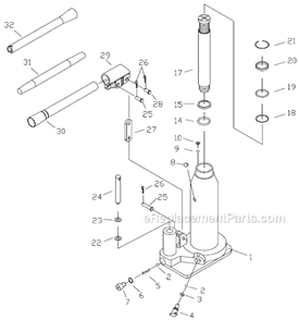 Page A Diagram and Parts List for JBJ-5 5T Jet Jack
