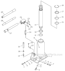 Page A Diagram and Parts List for JBJ-8 8T Jet Jack