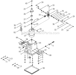 Part Location Diagram of 6286482 Powermatic E-Ring