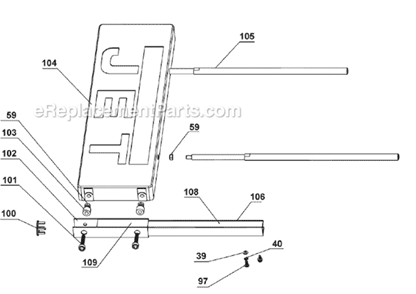Page G Diagram and Parts List for JBTS-10BT-3 708315BTC Jet Table Saw