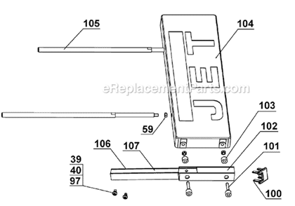 Part Location Diagram of JT9-708315-100 Jet RAIL END CAP