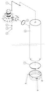 Page B Diagram and Parts List for JC-3BF 708653K Jet Dust Collector