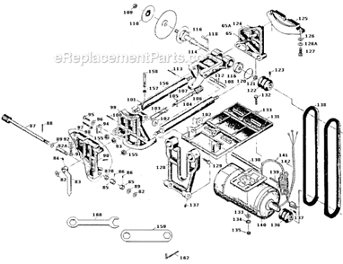 Page A Diagram and Parts List for JCS-10 M-708674 Jet Table Saw