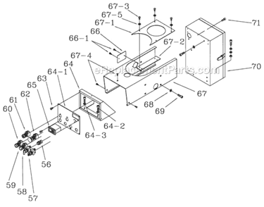 Part Location Diagram of JT9-20EVS-T61 Jet STOP SWITCH
