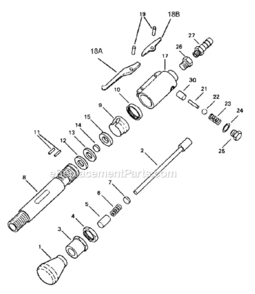 Part Location Diagram of T3020117B Jet Handle