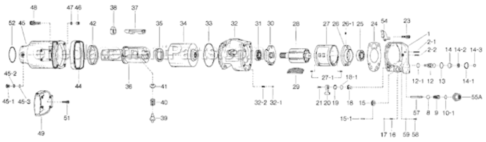 Part Location Diagram of JT9-0142015B Jet REVERSING VALVE