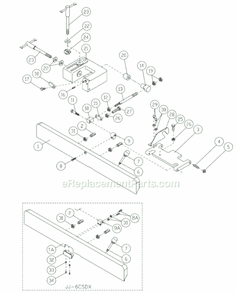 Page A Diagram and Parts List for JJ-6CSDX 708457DXK Jet Planer Jointer