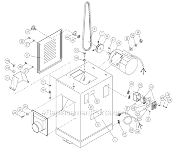 Page B Diagram and Parts List for JJ-6CSX 708457K Jet Planer Jointer