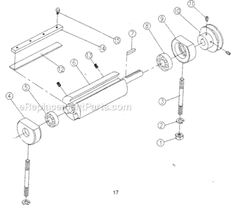 Part Location Diagram of TS-0561032 Powermatic Hex Nut 3/8-12UNC
