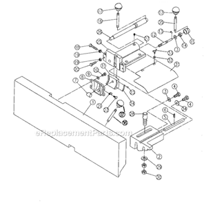 Fence Diagram and Parts List for JJ-6CS 708456 Jet Planer Jointer