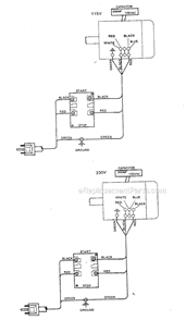Electrical Schematic Diagram and Parts List for JJ-6CS 708456 Jet Planer Jointer