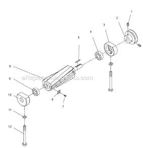 Part Location Diagram of JT9-JJ6HH-108 Jet HELICAL CUTTERHEAD