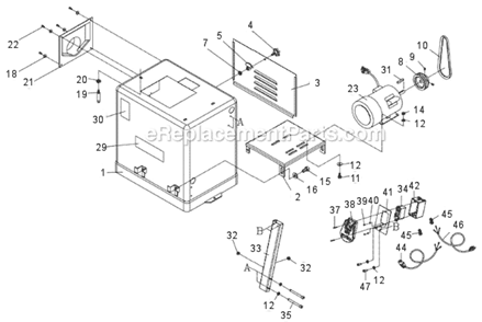 Part Location Diagram of JT9-JJ8HH-346 Jet POWER CORD