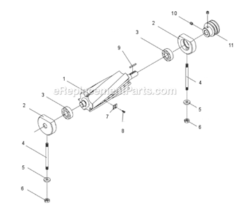 Part Location Diagram of JT9-JJ8HH-101 Jet HELICAL CUTTERHEAD