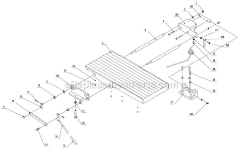 Page A Diagram and Parts List for JJP-12HH 708476 Jet Planer Jointer
