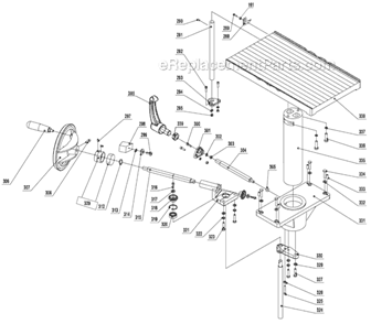 Page F Diagram and Parts List for JJP-12HH 708476 Jet Planer Jointer