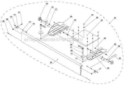 Page G Diagram and Parts List for JJP-12 708475 Jet Planer Jointer