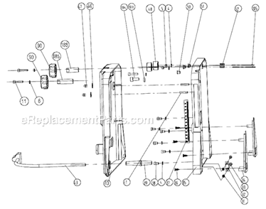 Page L Diagram and Parts List for JJP-8BT 707400 Jet Planer Jointer