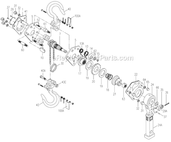 Part Location Diagram of JLP25-19 Jet Friction Disc