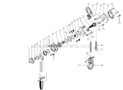 Part Location Diagram of JT9-JLP25A-03 Jet STOP KNOB