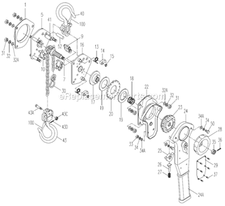 Part Location Diagram of CM9-187721 Jet LOAD CHAIN 5X15MM (BLACK 80G)