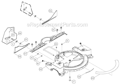 Page C Diagram and Parts List for JMS-10SCMS 707110 Jet Miter Saw