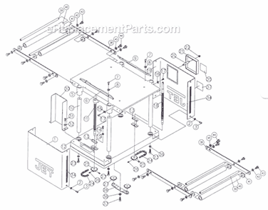 Page A Diagram and Parts List for JPM-13CS 708524 Jet Planer Jointer