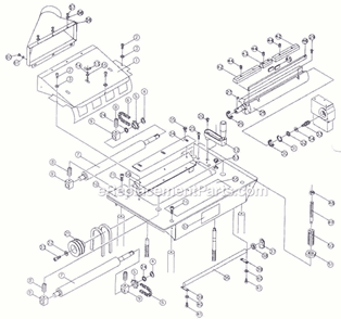 Page B Diagram and Parts List for JPM-13CS 708524 Jet Planer Jointer