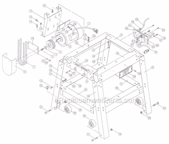 Page D Diagram and Parts List for JPM-13 708526 Jet Planer Jointer