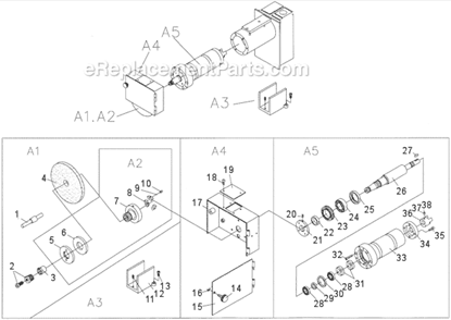 Page A Diagram and Parts List for JPSG-618M1 414519 Jet Bench Grinder