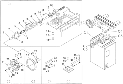 Page B Diagram and Parts List for JPSG-618M1 414519 Jet Bench Grinder