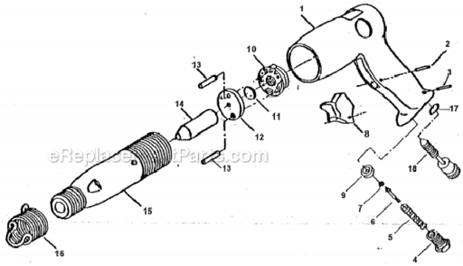 Page A Diagram and Parts List for JSG-0204R  Jet Hammer