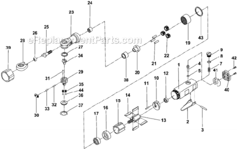 Page A Diagram and Parts List for JSG-0719  Jet Wrench