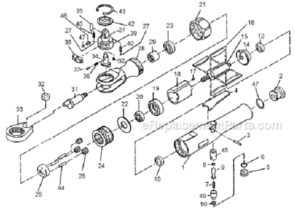Page A Diagram and Parts List for JSG-0735  Jet Wrench