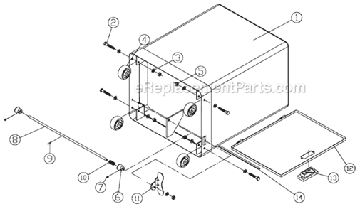 Part Location Diagram of 150503 Jet Door Latch Assembly