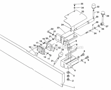 Page C Diagram and Parts List for JSL-6J  Jet Planer Jointer