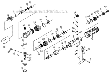 Page A Diagram and Parts List for JSM-3330  Jet Wrench