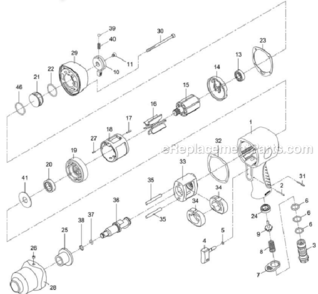 Part Location Diagram of JT9-JSM4340-09 Jet VALVE STEM