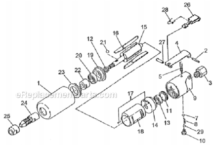Part Location Diagram of JT9-50118 Jet CYLINDER