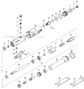 Page A Diagram and Parts List for JSM-5130L  Jet Grinder