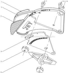 Part Location Diagram of 708033-101 Jet Bottom Rubber Grip