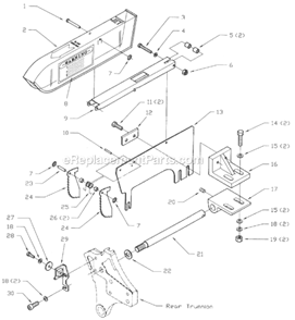 Page B Diagram and Parts List for JTAS-10XL  Jet Table Saw