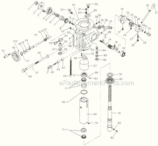 Page B Diagram and Parts List for JTM-836-1 690036 Jet Mill