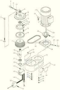Part Location Diagram of VM-M25 Jet Motor