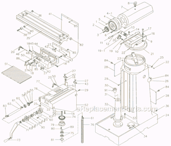 Part Location Diagram of JVM836-29 Jet Hex Socket Screw