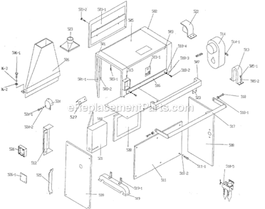 Page D Diagram and Parts List for JWB-37P  Jet Sander Polisher