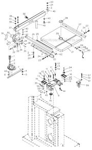 Page D Diagram and Parts List for JWBS-20QT-3 710754B Jet Band Saw
