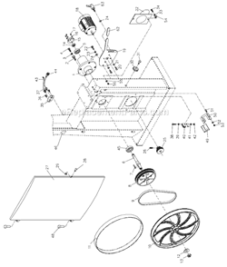 Page B Diagram and Parts List for JWBS-20QT-5 710755B Jet Band Saw