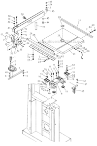 Page D Diagram and Parts List for JWBS-20QT-5 710755B Jet Band Saw